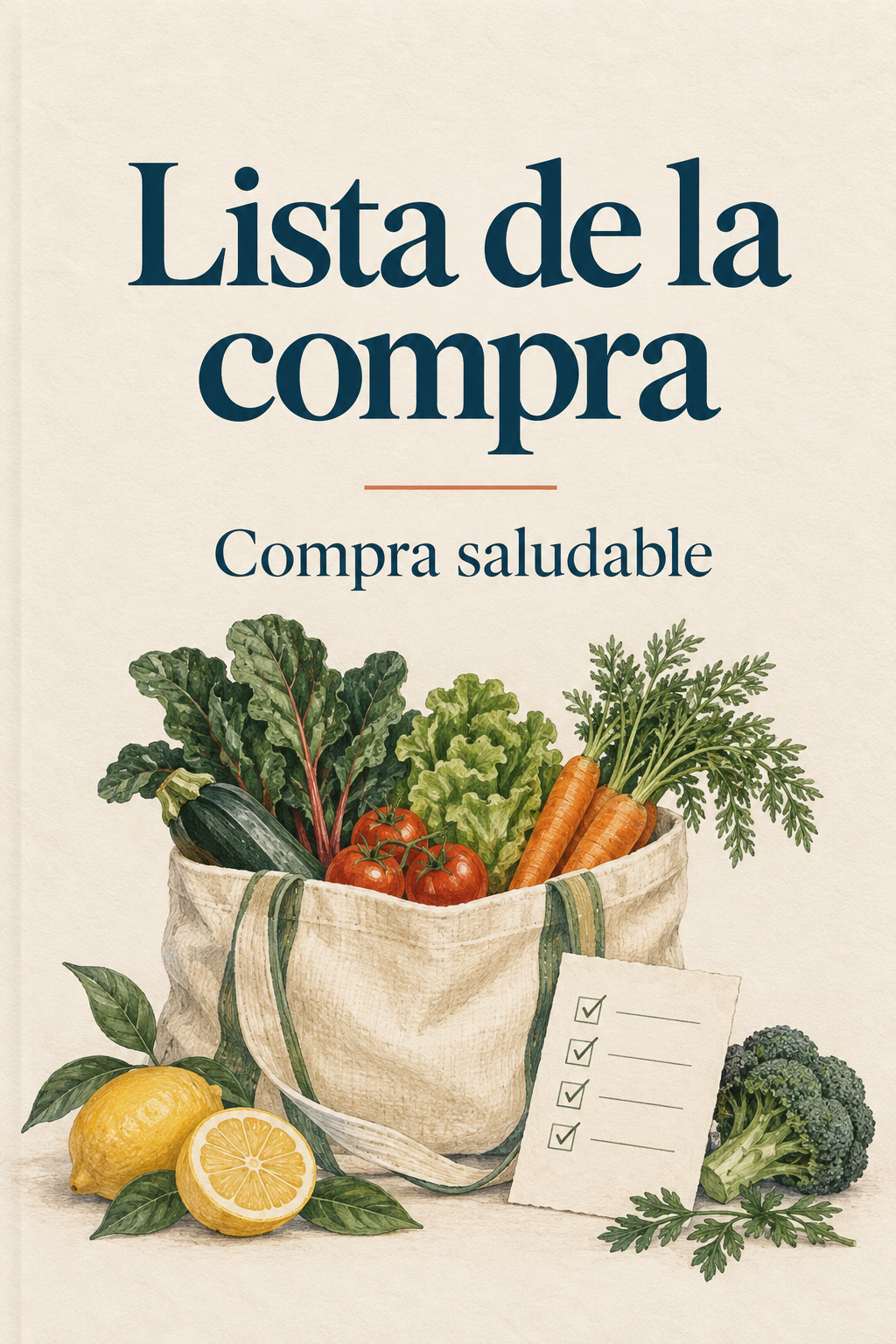 Portada de Lista de la compra: Compra saludable